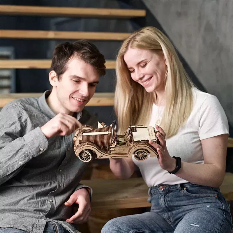 Puzzle 3D Model Roadster VM-O1 din lemn Ugears [9]