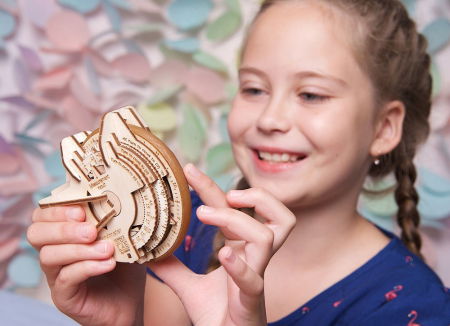 Puzzle 3D Model STEM Curbimetru din lemn Ugears [2]