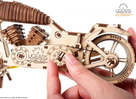 Puzzle 3D Motocicleta VM-02 din lemn Ugears [17]