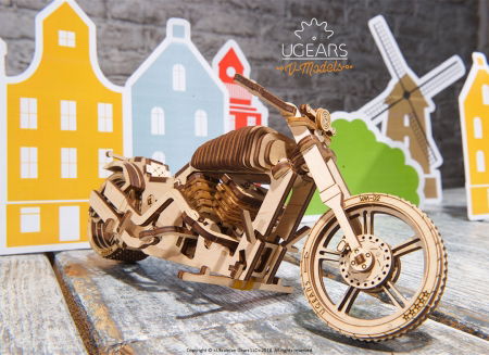 Puzzle 3D Motocicleta VM-02 din lemn Ugears [14]