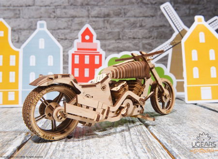 Puzzle 3D Motocicleta VM-02 din lemn Ugears [15]
