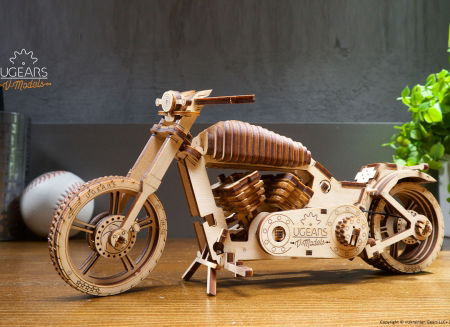 Puzzle 3D Motocicleta VM-02 din lemn Ugears [12]