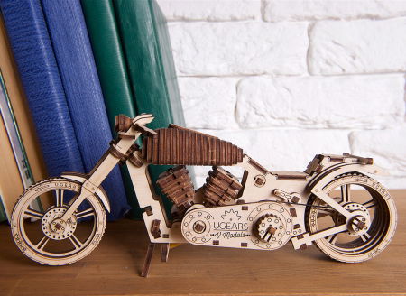 Puzzle 3D Motocicleta VM-02 din lemn Ugears [7]