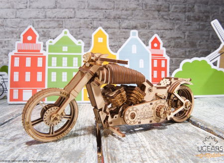 Puzzle 3D Motocicleta VM-02 din lemn Ugears [13]
