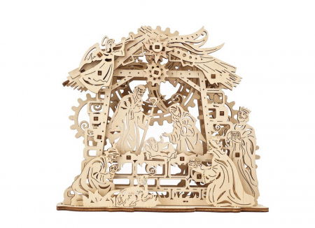 Puzzle 3D Nasterea Domnului, din lemn Ugears [10]