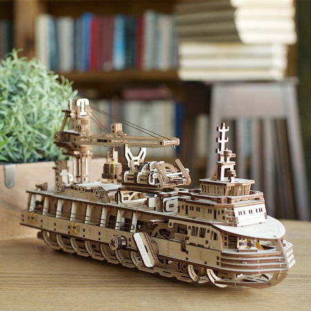 Puzzle 3D Nava de cercetare din lemn Ugears [5]