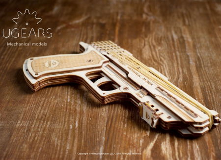 Puzzle 3D Pistol Wolf din lemn Ugears [5]