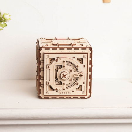 Puzzle 3D Lemn - Puzzle 3D Seif din Lemn Ugears