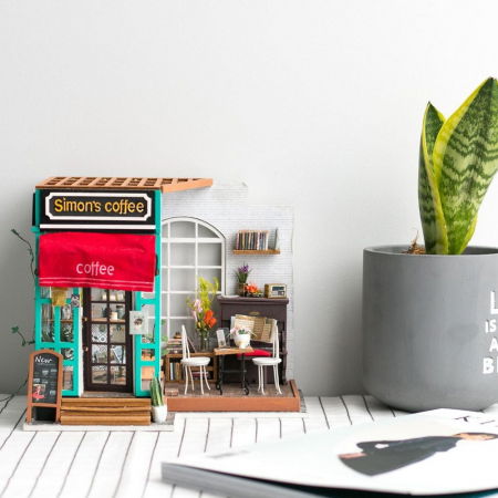 Puzzle 3D Simon's Coffee Shop, Iluminare Led, Rolife [1]