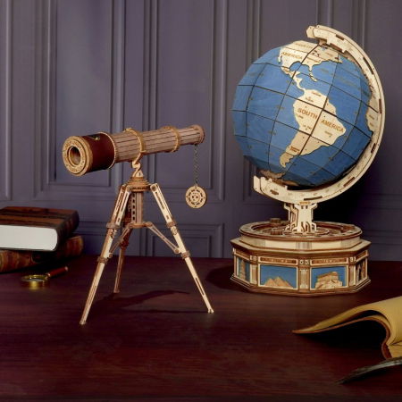 Puzzle 3D Telescop Monocular, Lemn, Robotime [3]