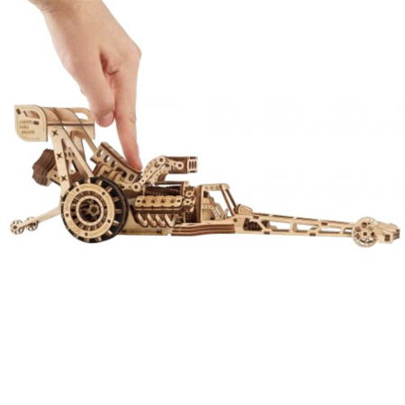 Puzzle 3D Top Fuel Dragster din lemn, Ugears [5]
