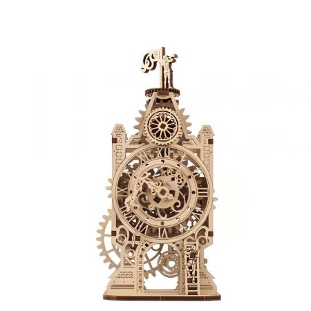 Puzzle 3D Vechiul Turn cu Ceas din lemn, Ugears [6]