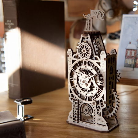 Puzzle 3D Vechiul Turn cu Ceas din lemn, Ugears [3]