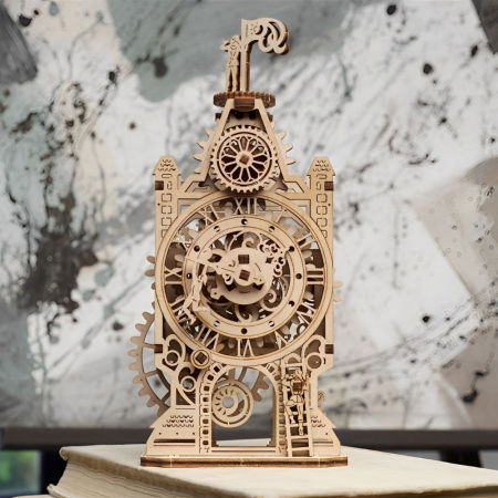 Puzzle 3D Vechiul Turn cu Ceas din lemn, Ugears [1]