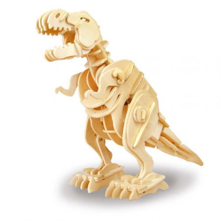 Puzzle 3D Walking T-Rex, Lemn, Robotime [7]