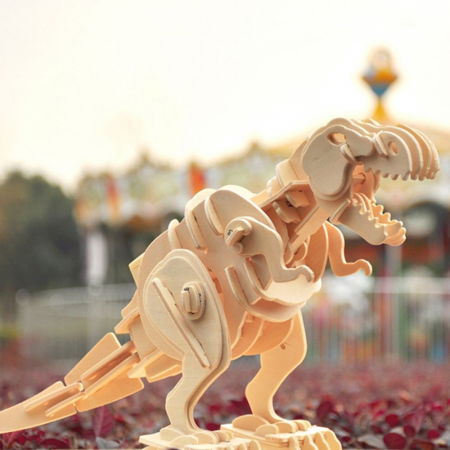 Puzzle 3D Walking T-Rex, Lemn, Robotime [2]