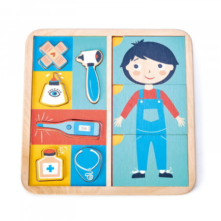 Puzzle educativ din lemn, Corpul uman [3]