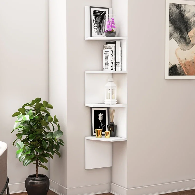 Raft de perete alb, 30 x 155 cm, design vertical modern cu rafturi multiple [0]