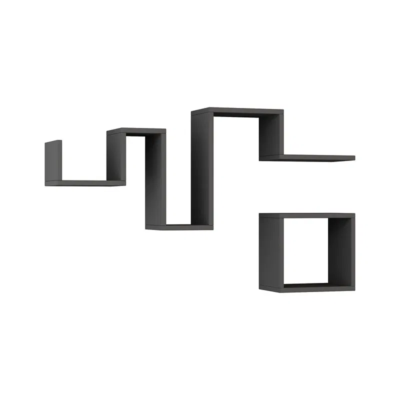 Raft de perete Follow antracit, compartimentat, fixare pe perete [2]