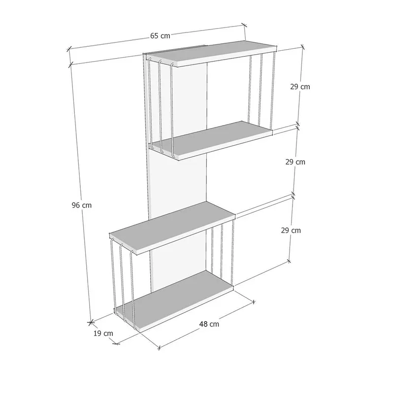 Raft de perete galben, modern si functional [2]