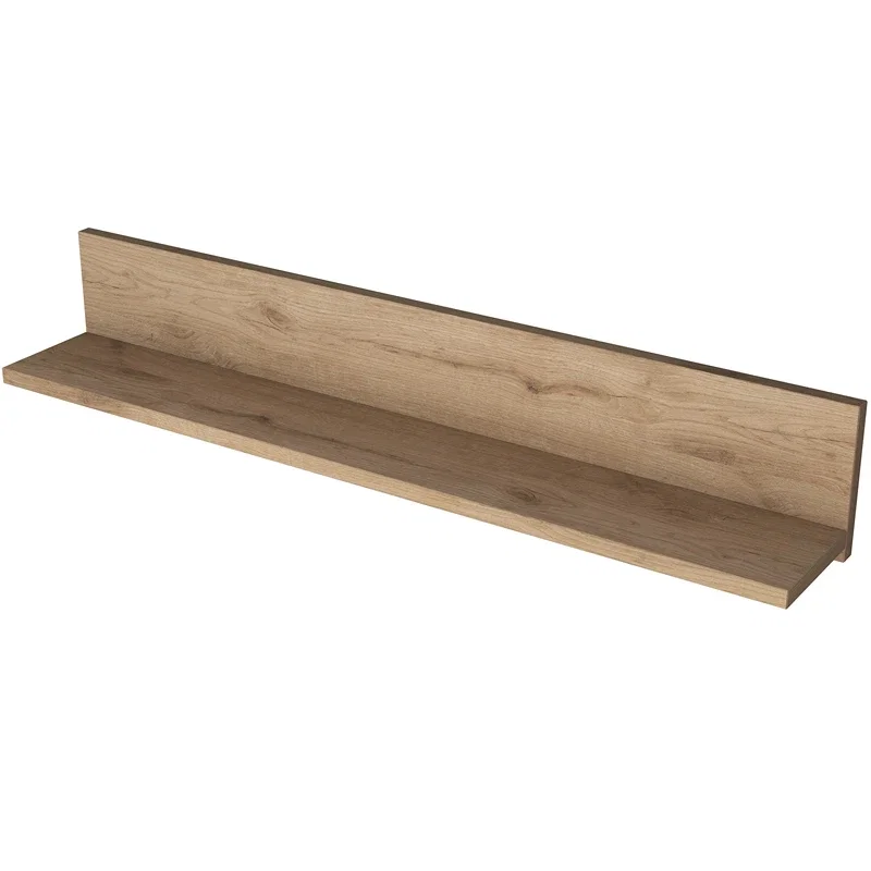 Raft de perete lemn nuc, design minimalist 90x15 cm [1]