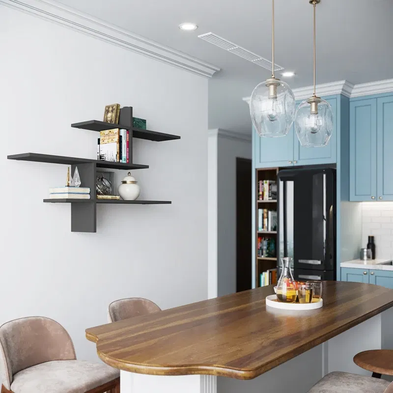 Raft de perete Leo antracit, modern, spatiu generos, elegant [0]