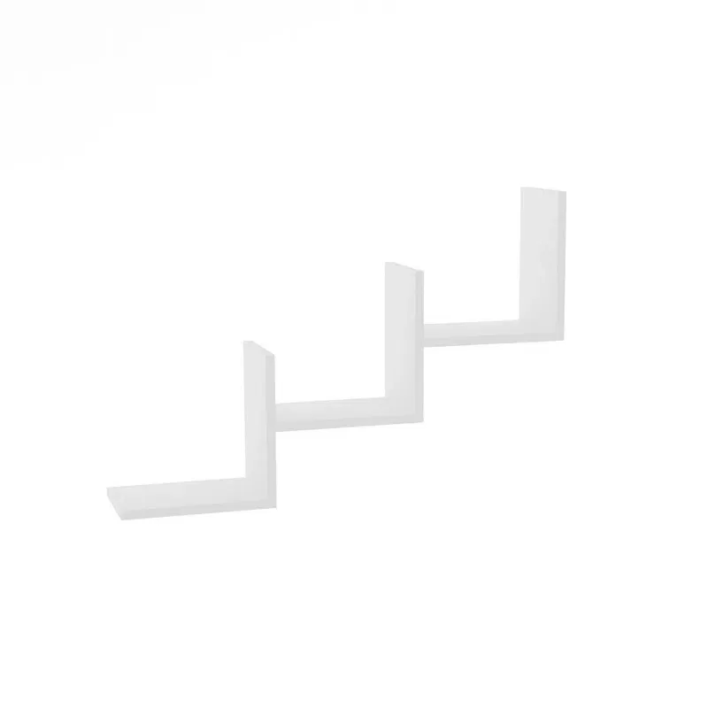 Raft de perete Mist, alb, design modern, 90 cm [3]