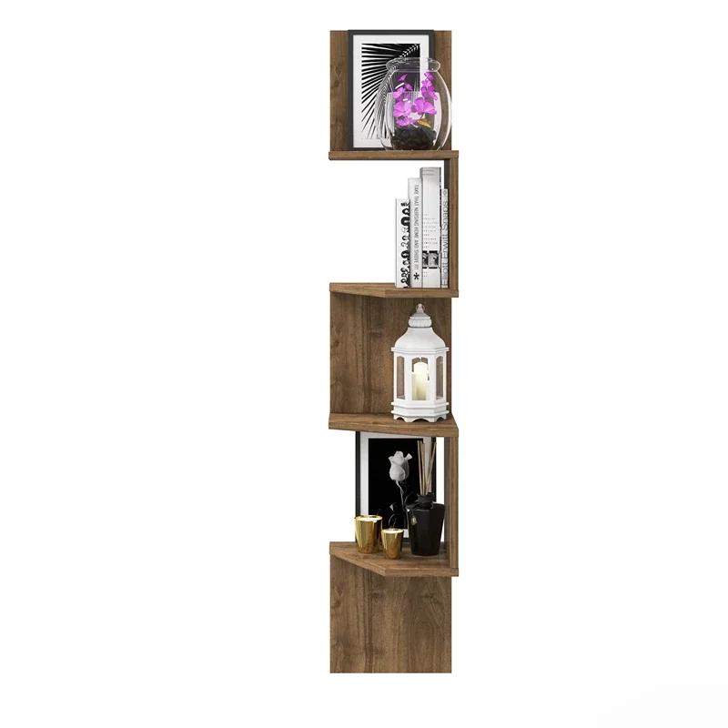 Raft de perete, nuc, 30 x 155 cm, design vertical cu rafturi multiple [3]