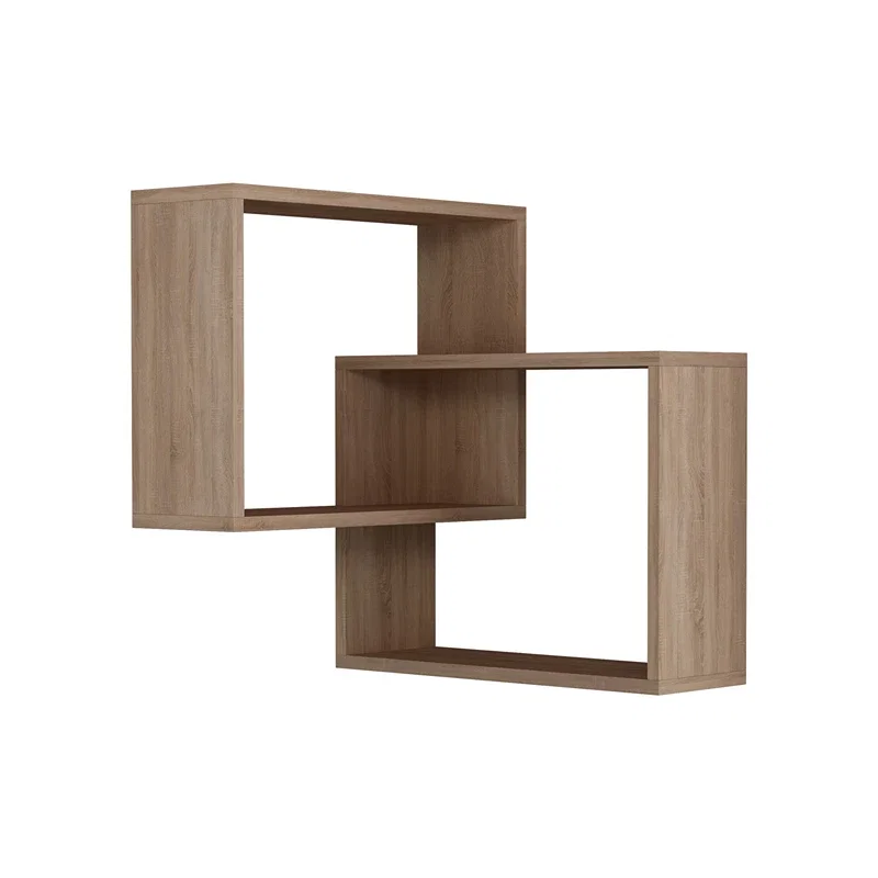 Raft de perete Ring stejar sonoma, design modern, fixare pe perete [2]
