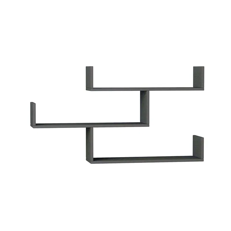 Raft de perete Tibet Antracit cu multiple polite si design modern [2]