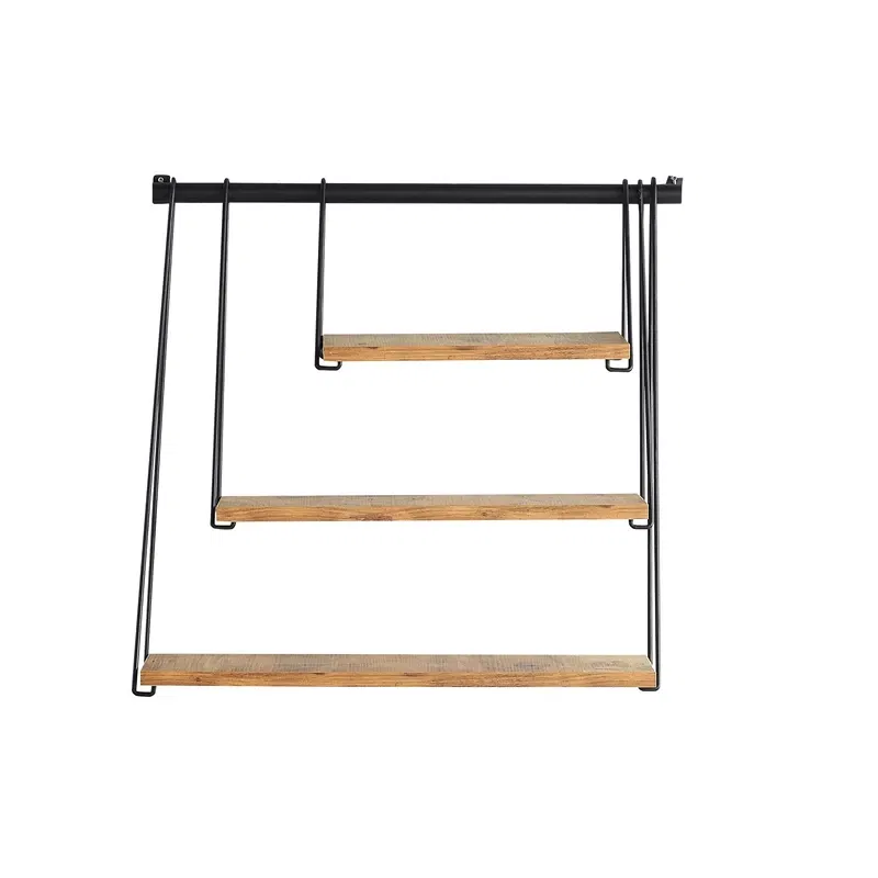 Raft de perete Zihon Pin cu polite suspendate si design modern [1]