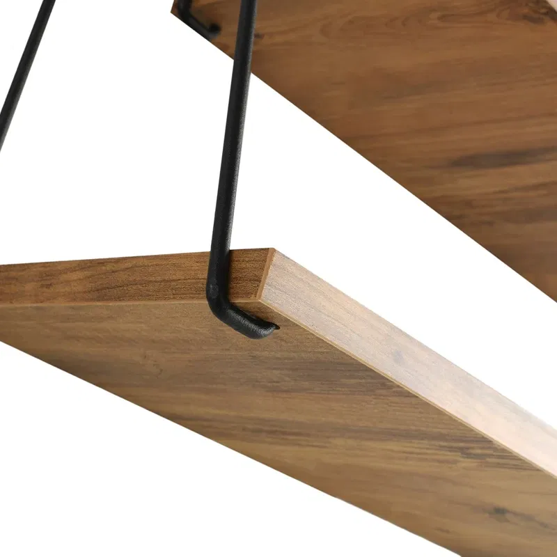 Raft de perete Zihon Pin cu polite suspendate si design modern [7]