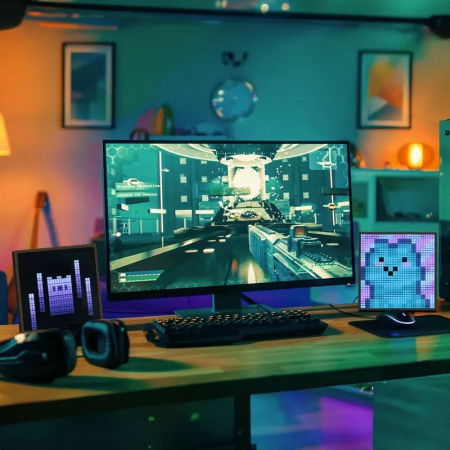 Rama Foto Digitala Pixel Art Display LED RGB cu aplicatie smart [1]