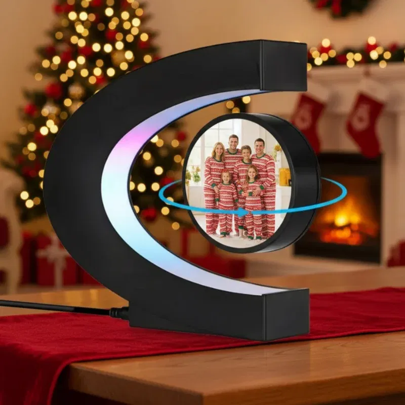 Gadget - Rama foto magnetica levitanta cu iluminare RGB