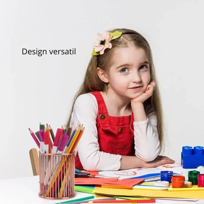 Suport birou rose gold metalic – acasa, scoala sau beauty studio [2]