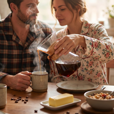 Recipient pentru cafea din sticla Coffee Time V60  cadoul ideal pentru barista [2]