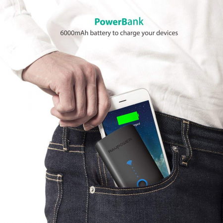 Router Wireless Portabil - Filehub RavPower RP-WD03, Cititor Carduri, Baterie Externa 6000mAh [1]