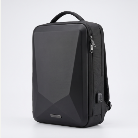 Rucsac călătorie și laptop cu port USB, 42x32x13 cm, Bagaj de mână Wizz Air / Ryanair, Material impermeabil, pentru Business și City Break, Negru [1]
