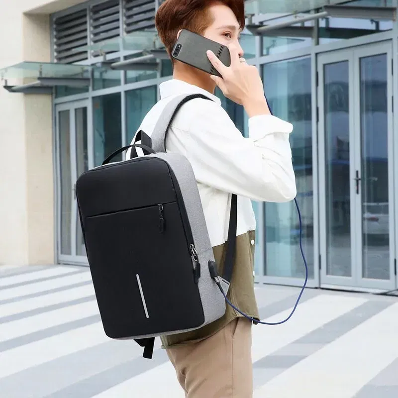 Rucsac Laptop Business cu USB Gri [1]