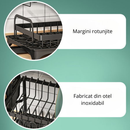Scurgator vase cu suport pentru tacamuri si pahare [7]