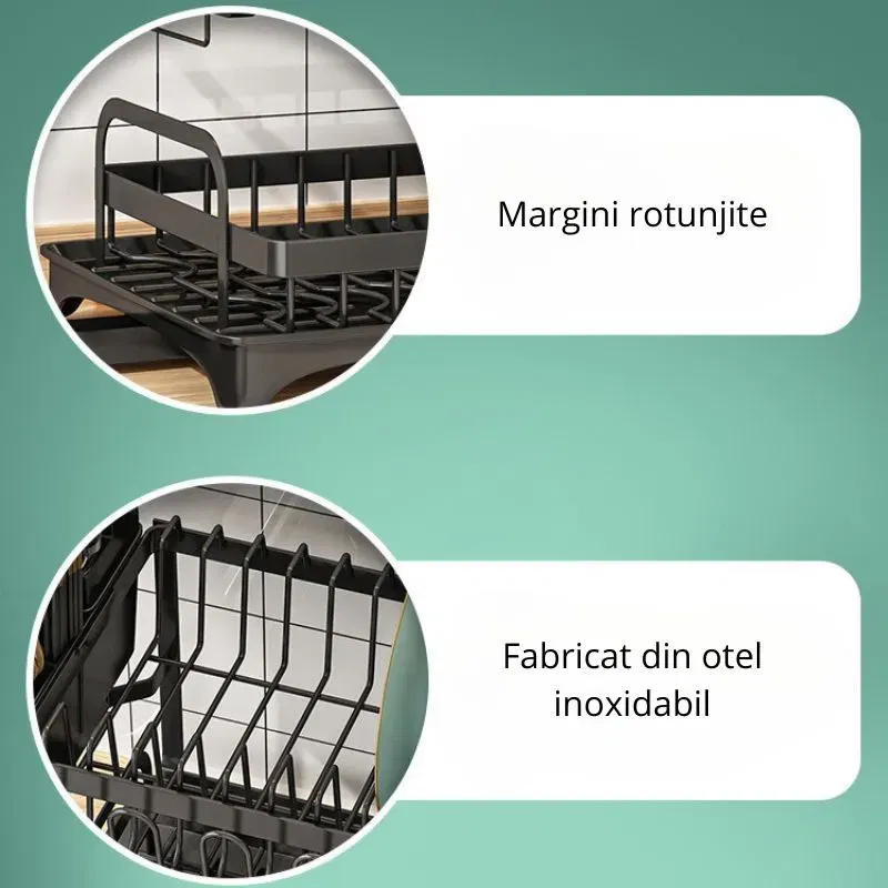 Scurgator vase cu suport pentru tacamuri si pahare [7]