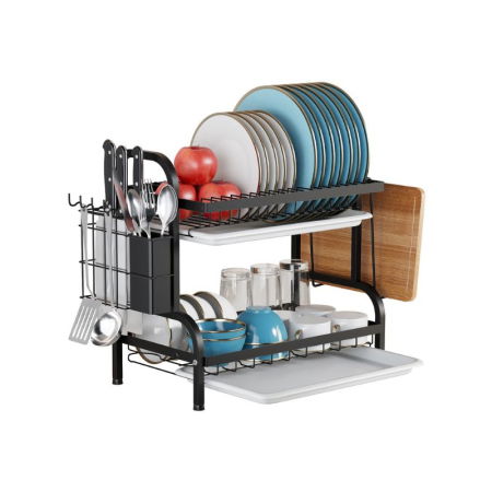 Scurgator vase pe doua nivele cu suport tacamuri [3]