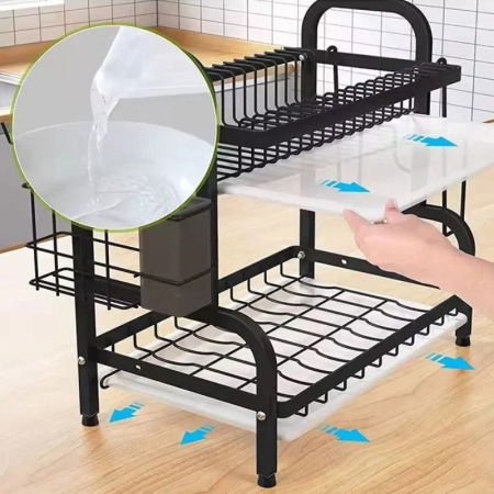 Scurgator vase pe doua nivele cu suport tacamuri [2]