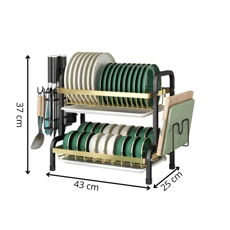 Scurgator vase pe doua nivele cu suport tacamuri [3]