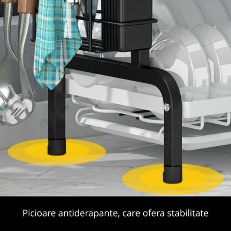 Scurgator vase pe doua nivele cu suport tacamuri [6]