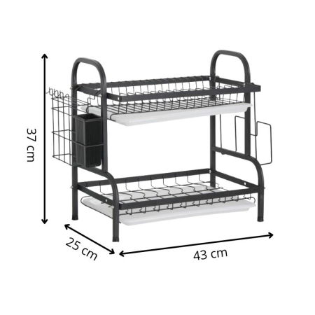 Scurgator vase pe doua nivele cu suport tacamuri [8]