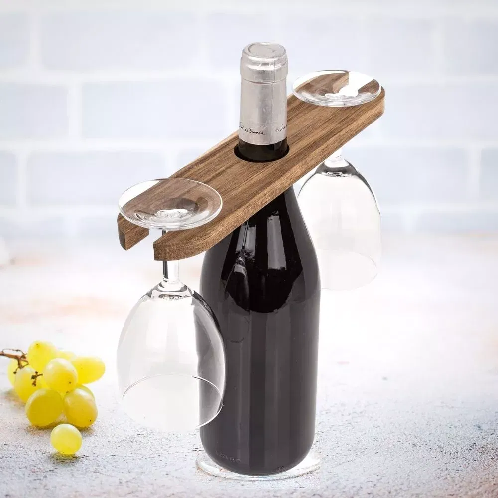 Servet vinuri cu suport pentru sticla si doua pahare [0]