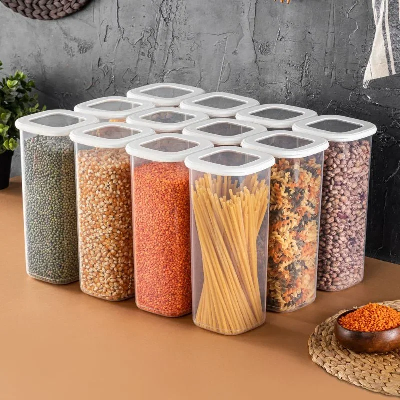 Cele mai noi - Set 12 organizatoare alimente Alb