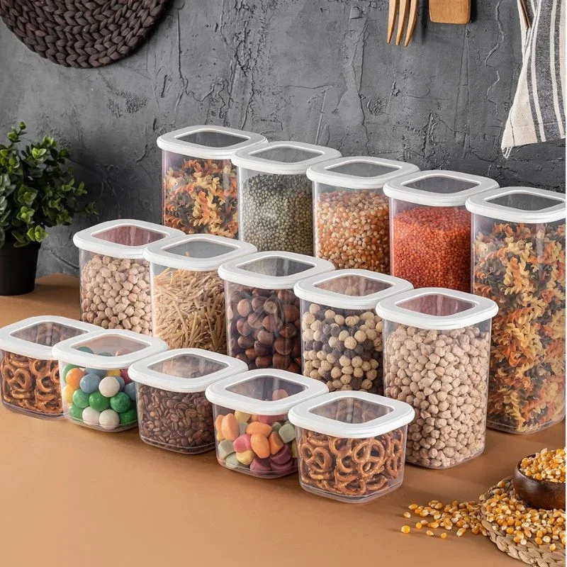 Cele mai noi - Set 15 organizatoare alimente Alb
