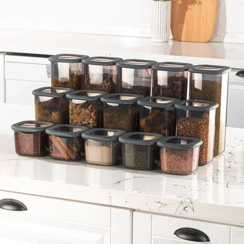 Cele mai noi - Set 15 organizatoare alimente Antracit